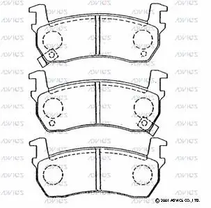Brake Pad Set, disc brake (SN538P)