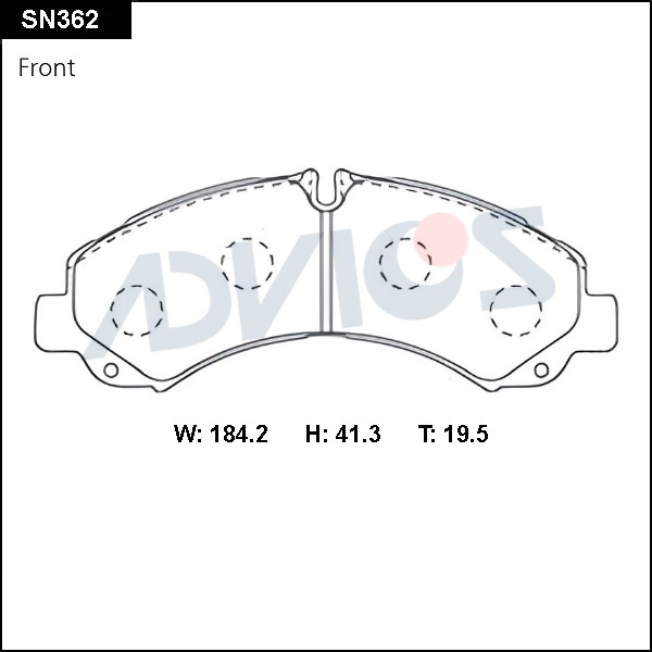 Brake Pad Set, disc brake (SN362)