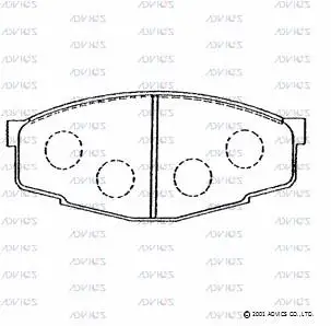 Brake Pad Set, disc brake (A1N016)