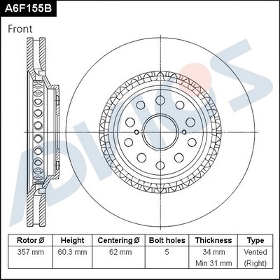 Brake Disc (A6F155B)