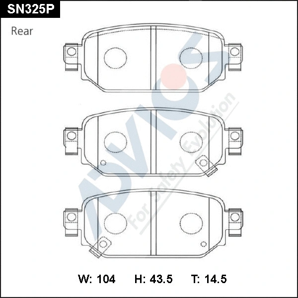 Brake Pad Set, disc brake (SN325P)
