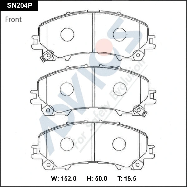 Brake Pad Set, disc brake (SN204P)
