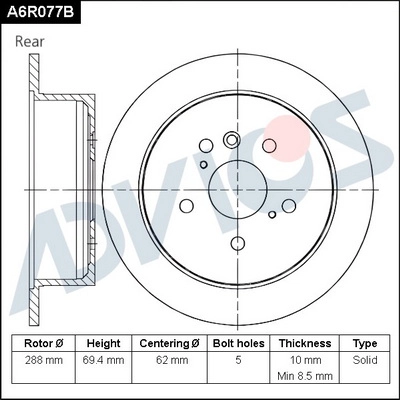 Brake Disc (A6R077B)