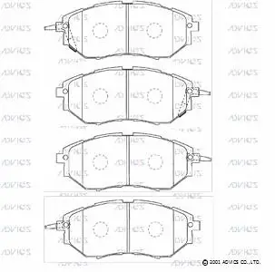 Brake Pad Set, disc brake (F1N019)