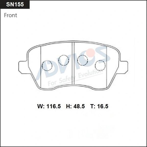 Brake Pad Set, disc brake (SN155)