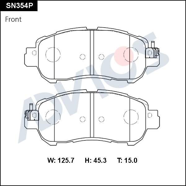 Brake Pad Set, disc brake (SN354P)