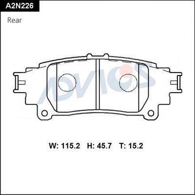 Brake Pad Set, disc brake (A2N226)