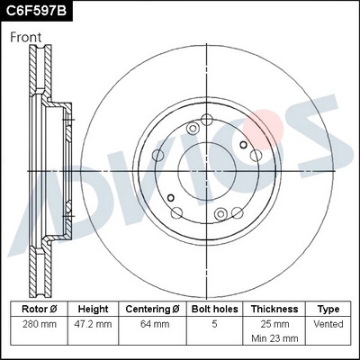 Brake Disc (C6F597B)