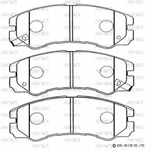 Brake Pad Set, disc brake (J1N008)