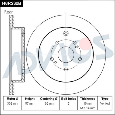 Brake Disc (H6R230B)