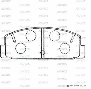 Brake Pad Set, disc brake (E2N033)