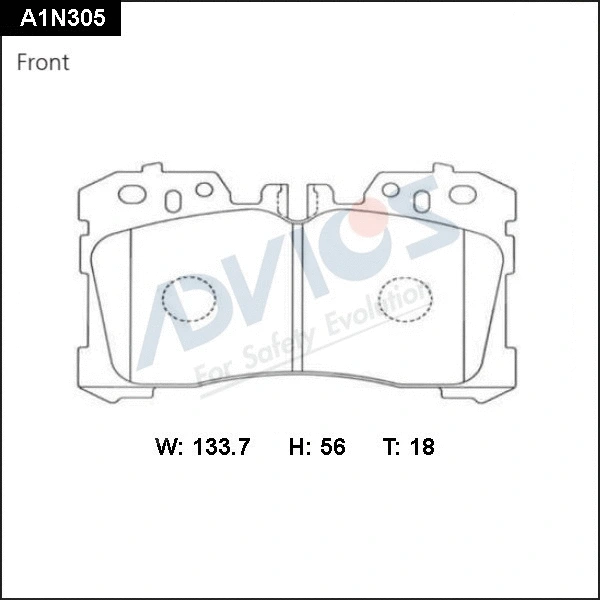 Brake Pad Set, disc brake (A1N305)