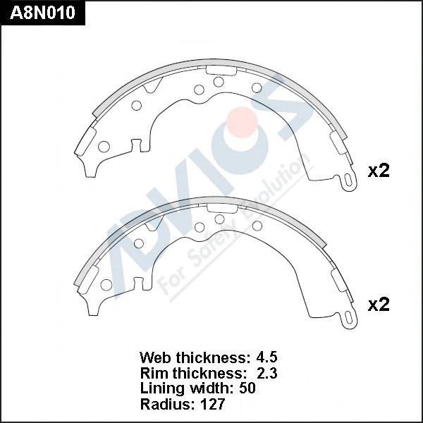 Brake Shoe Set (A8N010)