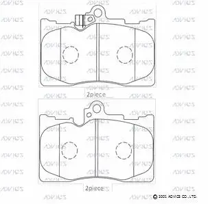 Brake Pad Set, disc brake (A1N166)