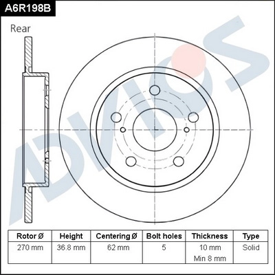 Brake Disc (A6R198B)
