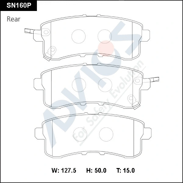 Brake Pad Set, disc brake (SN160P)