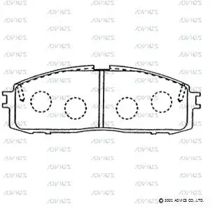 Brake Pad Set, disc brake (A2N080)