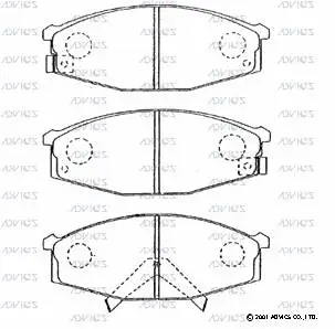 Brake Pad Set, disc brake (SN539P)