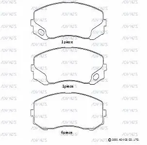 Brake Pad Set, disc brake (D1N006)
