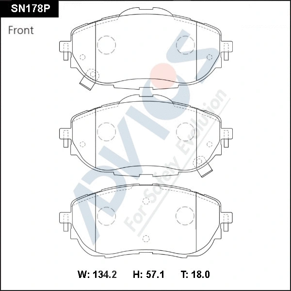 Brake Pad Set, disc brake (SN178P)