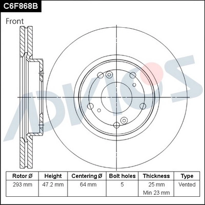 Brake Disc (C6F868B)