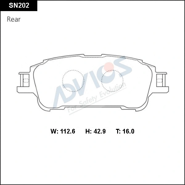 Brake Pad Set, disc brake (SN202)