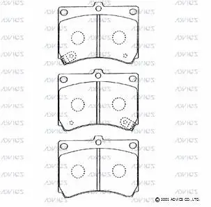Brake Pad Set, disc brake (E1N016)