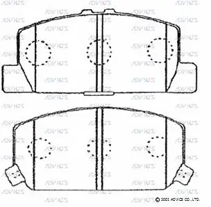 Brake Pad Set, disc brake (SN670)