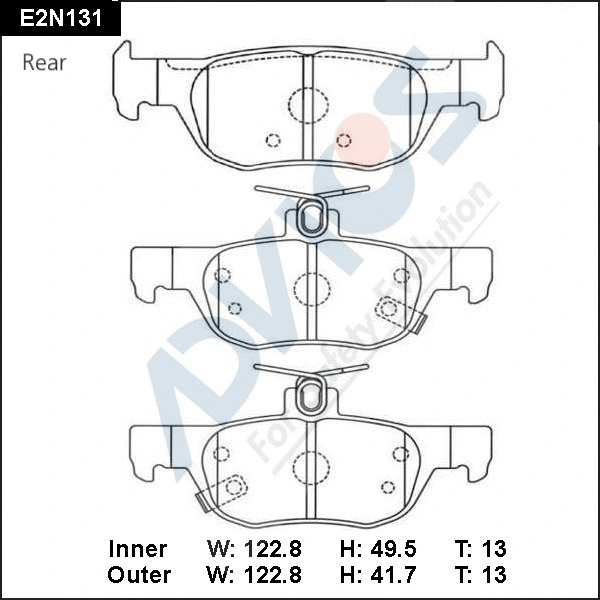 Brake Pad Set, disc brake (E2N131)