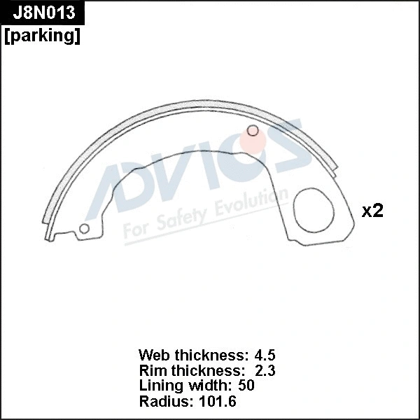 Brake Shoe Set (J8N013)
