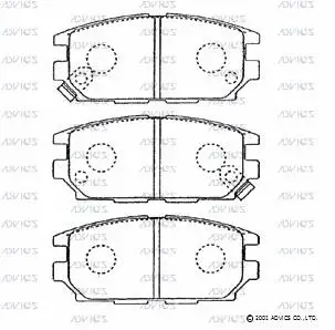 Brake Pad Set, disc brake (D2N036)