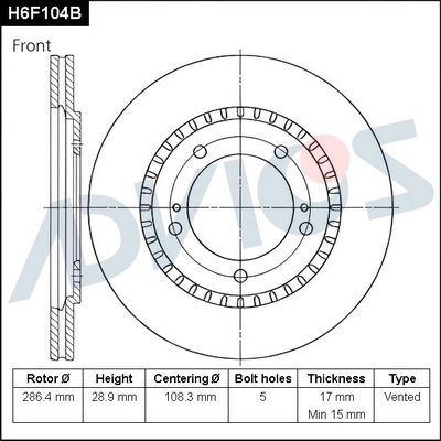 Brake Disc (H6F104B)