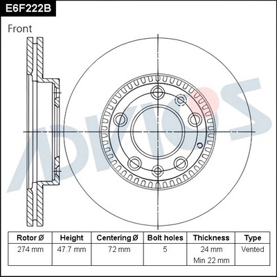 Brake Disc (E6F222B)