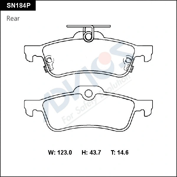 Brake Pad Set, disc brake (SN184P)