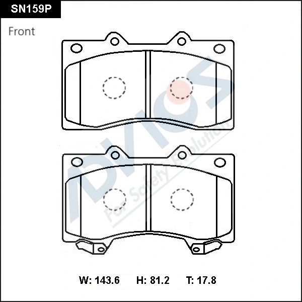 Brake Pad Set, disc brake (SN159P)