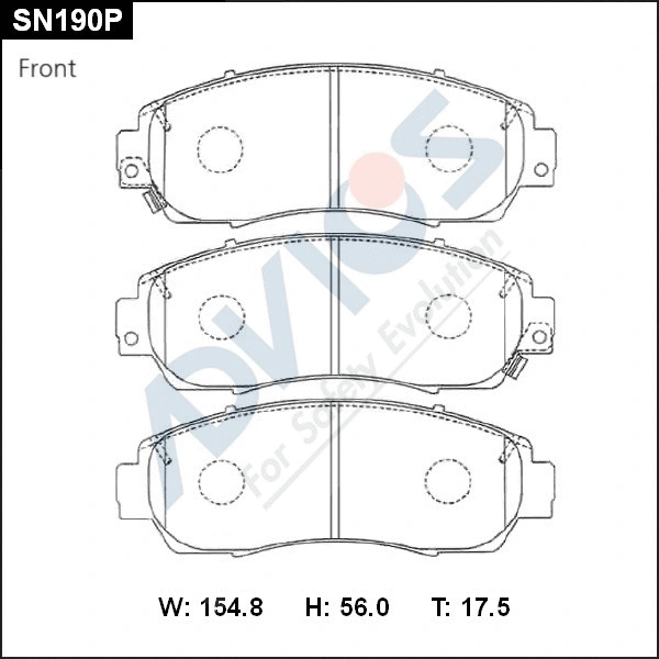Brake Pad Set, disc brake (SN190P)
