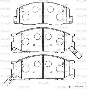 Brake Pad Set, disc brake (SN826P)