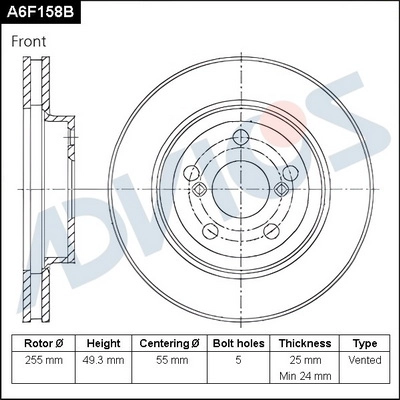 Brake Disc (A6F158B)