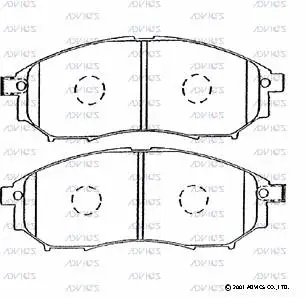 Brake Pad Set, disc brake (B1N036)