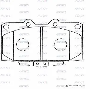Brake Pad Set, disc brake (B1N006)