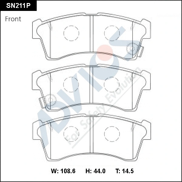 Brake Pad Set, disc brake (SN211P)