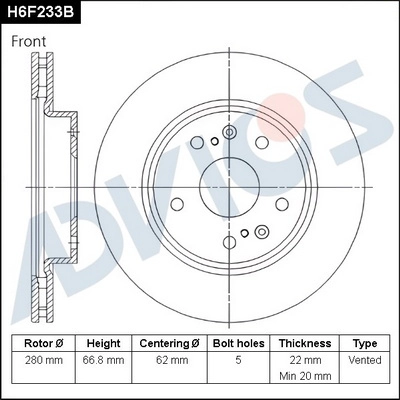Brake Disc (H6F233B)