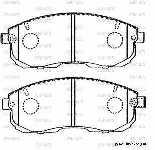 Brake Pad Set, disc brake (B1N039)