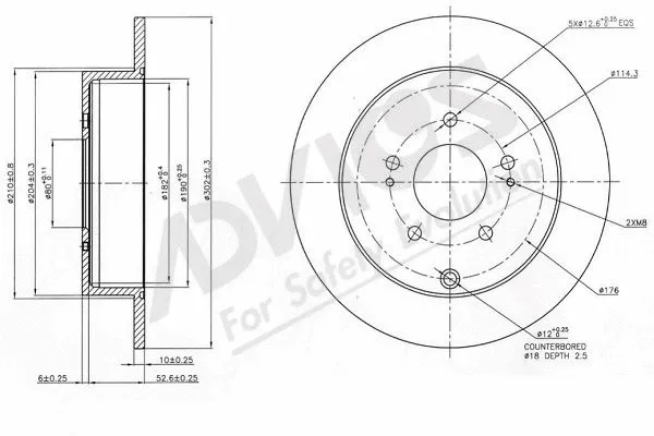 Brake Disc (D6R085B)