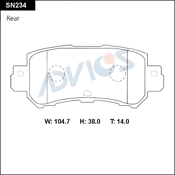 Brake Pad Set, disc brake (SN234)