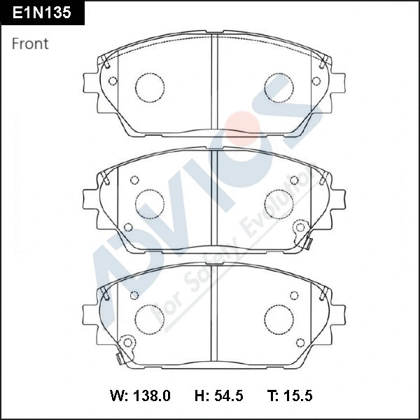 Brake Pad Set, disc brake (E1N135)