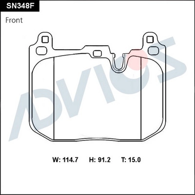 Brake Pad Set, disc brake (SN348F)