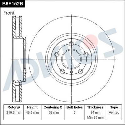 Brake Disc (B6F152B)