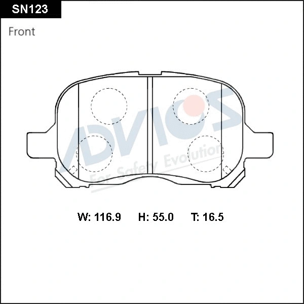 Brake Pad Set, disc brake (SN123)