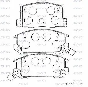 Brake Pad Set, disc brake (SN637P)